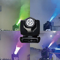 Machine à fumée LED multicolore à tête mobile verticale 1800W, projecteur à faisceau DMX512 avec télécommande, en aluminium, pour DJ, scène, mariage, usage domestique