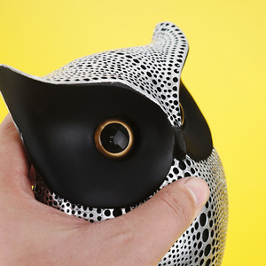 Ornamenti in resina a forma di <span class=keywords><strong>gufo</strong></span> con pois, dipinti a mano, alla moda, per la casa, soggiorno, mobile TV, scrivania, ingresso, decorazioni artigianali - Product Image 4