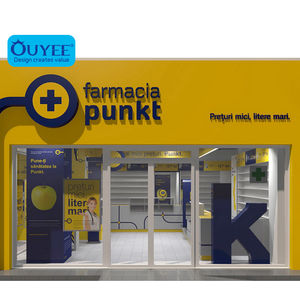 Estantes de Farmacia de MDF, estantes de tienda médica, vitrina de exhibición para farmacia, Mostrador de diseño de muebles para tienda - Product Image 6