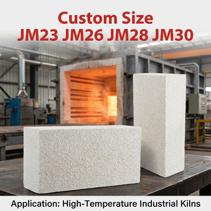 อิฐมัลไลต์น้ำหนักเบา JM28 1540 ° C 0.95g/cm3 สำหรับการบุผนังเตาหลอมแบบรีฮีตติ้ง - <span class=keywords><strong>Al2O3</strong></span>≥65% และค่า K ต่ำ - Product Image 1