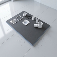 Receveur de douche en fibre de verre XPS, design moderne, installation facile, drain linéaire pour salles de bain et hôtels, garantie 5 ans