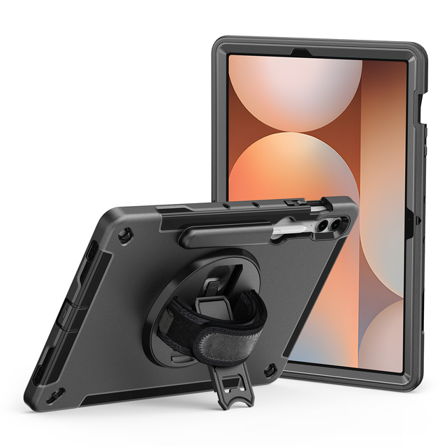 360° Rotatable Adjustable Stand Scratchproof Versatile Rugged Tablet Case for Samsung Tab S10 Plus 12.4 Inch Case SM-X820