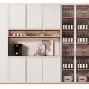 Luxury Solid Wood Modern Living Room Utensil Cabinet Wine Cabinet & Restaurant <b>Buffet</b> Set - Product Image 1