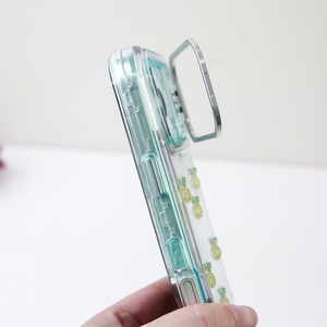 Cover per <span class=keywords><strong>iPhone</strong></span> 16, 16Pro, 16ProMax Lichicase Tre in Uno con Design Glitterato e Piastra Posteriore Trasparente, Guscio Elegante - Product Image 3
