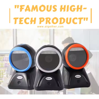 A-80 + Scanner de codes à barres de bureau USB omnidirectionnel 1D/2D portable de haute précision pour vérificateur de prix de supermarché