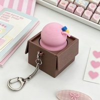 Clavier mécanique Fidget Clicker imprimé en 3D, vente en gros d'usine, logo personnalisé, jouet anti-stress sensoriel, porte-clés