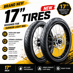 Ruota Supermoto Nera KABIN da 17 Pollici <span class=keywords><strong>CST</strong></span> 100/80-17 130/70-17 per Surron Ultra Bee, Accessori per Moto Elettriche, Pneumatici - Product Image 4