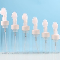 Tête de brosse en silicone pour animaux de compagnie, pulvérisateur à pompe pour bouteille, démaquillant, cosmétiques, masque facial en plastique, shampooing, mousse nettoyante carrée