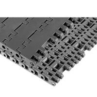 Sabuk Konveyor Plastik Modular Tipe Flat Top Lurus dengan Pitch 27.1mm untuk Mengangkut Makanan, Minuman, Sushi