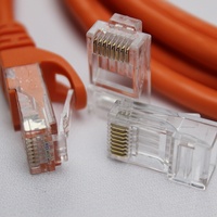 Conector RJ45 de paso 8P8C de alta velocidad para cable Ethernet Cat6a Cat7 SFTP FTP UTP enchufe Modular chapado en oro