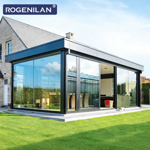 ROGENILAN Maßgefertigte Doppel-Low-E-Verglaste Freistehende Wintergärten Vorgefertigter Flachdach-Aluminium-Wintergarten für den Außenbereich - Product Image 4