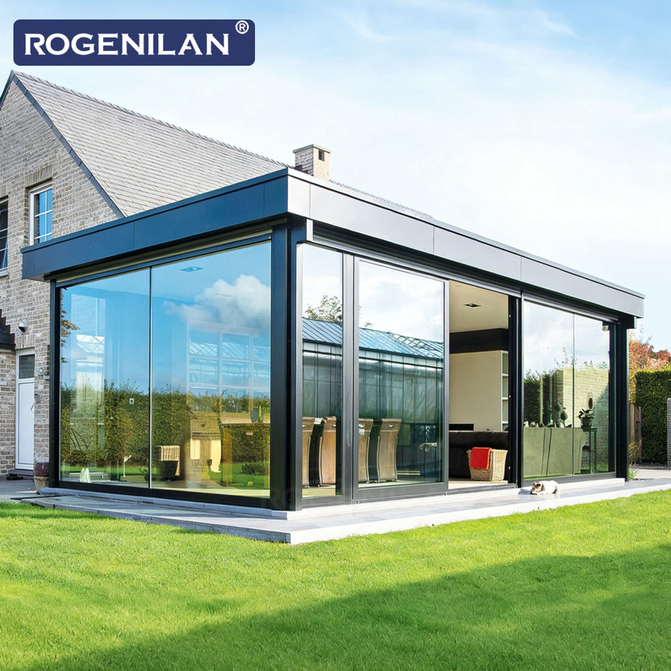 ROGENILAN Custom Size Double Low-E Glazed Free Standing Sunrooms ...