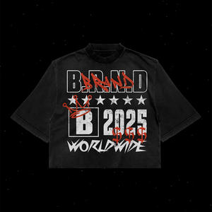 100% algodón en blanco camiseta y pantalones cortos conjuntos para hombres moda Hip Hop pantalones cortos conjunto logotipo personalizado 100% algodón camisetas - Product Image 2