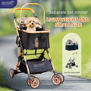 Trasportino per passeggino per animali domestici per <span class=keywords><strong>cani</strong></span> staccabile passeggino per <span class=keywords><strong>cani</strong></span> Pull carretto a doppio strato leggero a quattro ruote ammortizzatore popolare - Product Image 5