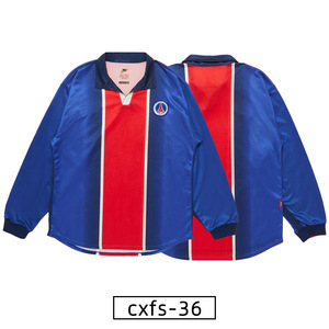 Ropa deportiva de fútbol de manga larga europea y americana para comercio transfronterizo, camisetas casuales para aficionados, personalizadas con bordado térmico. - Product Image 2