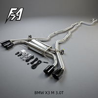 Impression 3D pour BMW X3 X3M F97 X4 X4M F98 3.0T 2019-2023, Valvetronic de haute qualité en SS304 avec 4 sorties d'échappement en fibre de carbone