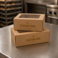 Boîtes à biscuits en papier kraft en gros, logo personnalisé, pliables, pour boulangerie, cadeaux, fêtes et événements.