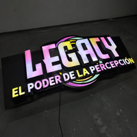 Letras de Canal LED Iluminadas Frontalmente en 3D Personalizadas para Bares y Discotecas, Letras Grandes de Aleación de Aluminio sin Marco para Decoración de Tiendas