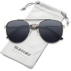 New Trendy Luxury Double Beam Brand Designer High Quality Metal Shades Men's Pilot Sun Glasses UV400 Sunglasses - Product Image 6