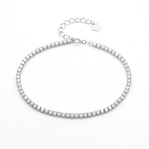 Bracciale Tennis da Donna in Argento Sterling 925 con Zirconi <span class=keywords><strong>Arcobaleno</strong></span> Rotondi da 1.5mm/1.75mm/2mm/3mm - Vendita all'Ingrosso - Product Image 1