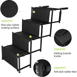 <span class=keywords><strong>Escalier</strong></span> de voiture pour chien, cadre métallique antidérapant et pliable, marches pour chien moyen et grand, <span class=keywords><strong>rampe</strong></span> pour chien Portable et légère - Product Image 4
