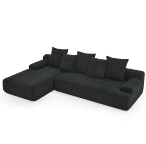 Modern Convertible Upholstered L-Shape Sectional <b>Sofa</b> Set Modular Compressed with Free Combination <b>for</b> Living Room - Product Image 1