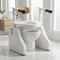 Chaise de toilette et de douche Ucom UC-TL-18-A1 avec roulettes pour personnes handicapées et personnes âgées, sécurité garantie