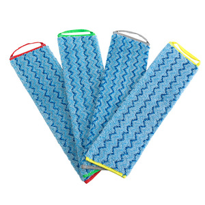 Microfiber <b>Flat</b> <b>Mop</b> Replacement Cloth Rectangular Hook And Loop Fastener Home Cleaning Use - Product Image 2