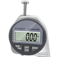 Micromètre numérique 0-12,7 mm Jauge d'épaisseur électronique Jauge d'épaisseur 0,01 mm Outil de mesure