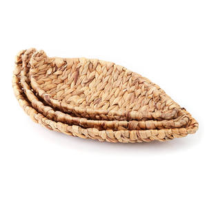 Vietnam Manufacture Handcrafted Leaf Shape <b>Water</b> Hyacinth Serving Tray Easy <b>Carrying</b> and Serving Classic Home Decor - Product Image 1