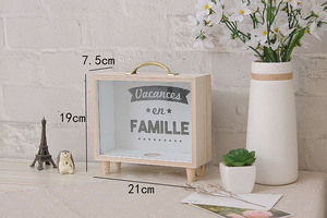 Hucha de Madera Transparente con Tapa Reutilizable, Gran Capacidad, para Ahorros y Retiros Fáciles, Diseño Portátil - Product Image 6