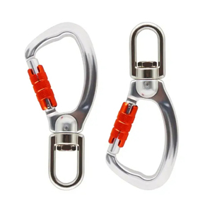 Mousqueton d'escalade robuste à verrouillage automatique et pivotant, 40 kN, en aluminium, <span class=keywords><strong>triple</strong></span> verrouillage <span class=keywords><strong>avec</strong></span> anse captive - Product Image 3