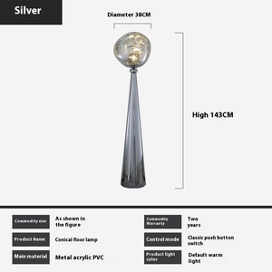 Tomdixon Lava <span class=keywords><strong>LED</strong></span> tầng tiên tiến cảm biến môi trường xung quanh ánh sáng hiện đại tối giản thiết kế theo chiều dọc cho phòng ngủ sống mới lạ sắt thủy tinh - Product Image 6