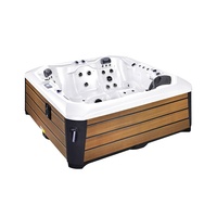 Sunrans Spa de Luxe 5 Personnes en Promotion – Bain à Remous Extérieur pour la Relaxation Corporelle
