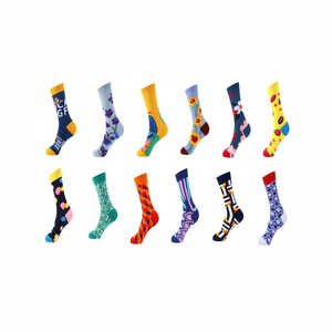 Calcetines a media pantorrilla de moda, tallas 37-45, colores surtidos para hombres y mujeres - Product Image 2