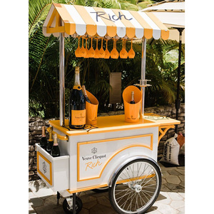 Carrito de Dulces Metálico Plegable y Portátil Personalizado, Carrito de Champán <span class=keywords><strong>para</strong></span> Bodas, Cumpleaños, <span class=keywords><strong>Eventos</strong></span> y Fiestas con Cubitera - Product Image 4