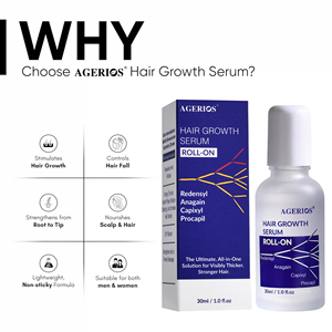 Suero para el Crecimiento del Cabello con Péptidos, Biotina y Aminoácidos, No Grasoso, <span class=keywords><strong>Anti</strong></span>-Caída, <span class=keywords><strong>Bloqueador</strong></span> de DHT, Estimula los Folículos, Repara las Zonas Calvas - Product Image 3