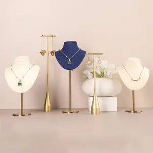 Luxury Metal Jewellery Props Necklace Racks Bracelet Jewelry Display Stand Set For Store