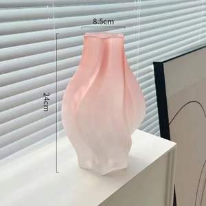 แจกันแก้วนอร์ดิกสุดสร้างสรรค์สีอ่อนจากที่นี่แจกันดอกไม้ลิลลี่สีเขียว - Product Image 5