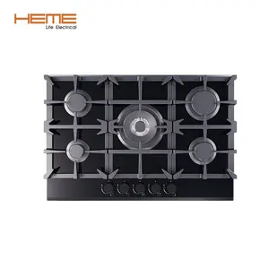 Kitchen Appliance Gaz Hob Chinese Supplier Glass Cooktops Built in Gas 5 Burners With 76 cm Kochfelder