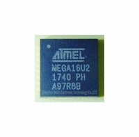 ATMEGA16U2-MU MCU AVR de 8 bits, 16 KB de memoria Flash, USB 2.0, QFN-32, Circuito Integrado SMD para Arduino, USB a UART