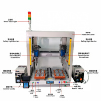 Machine de serrage de vis à soufflage d'air à moteur pas à pas contrôlée par PLC, robot tournevis automatique six axes avec alimentateur double, garantie 1 an