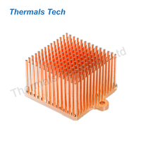 Dissipateur de chaleur à ailettes en cuivre de précision 60*60mm par les fabricants de sources pour le refroidissement CPU GPU de l'ordinateur