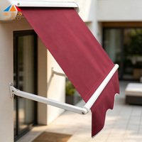 Auvent rétractable Aikeli en aluminium et toile polyester, pare-soleil à bras articulé, imperméable, vente en gros directe usine