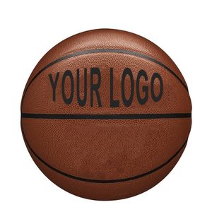 Doğal kauçuk mesane ve 8 parçalı karkas boyutu 6 ile toptan özel Logo baskılı erkekler kapalı Pu deri basketbol - Product Image 1