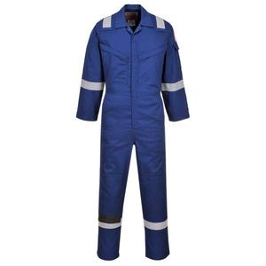 PORTWEST - FR21RBRS Resistente a las llamas Peso súper ligero 210g Azul real Overol antiestático ROPA DE TRABAJO RESISTENTE A LAS LLAMAS - Product Image 1