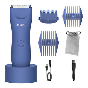 Recortadora de ingle recargable con pantalla LED ENSSU, cortadora de pelo corporal, cuchilla de cerámica reemplazable, recortadora de pelo corporal con Base de carga - Product Image 1