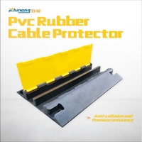 Protector de Cables de Goma PVC de 2 Canales, Reductor de Velocidad para Superficies de Asfalto, Instalación Fija o Portátil, 15-25 mph, Proveedor Profesional