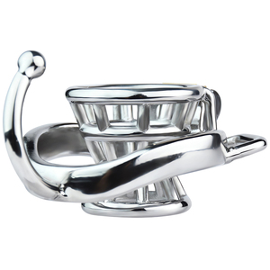 Jaula <span class=keywords><strong>de</strong></span> Castidad para Parejas, Anillo Curvo para Pene, Correa para Pene, Candado para Pene, Juego BDSM, Juguete Sexual <span class=keywords><strong>de</strong></span> Metal 304, <span class=keywords><strong>Precio</strong></span> <span class=keywords><strong>de</strong></span> Fábrica - Product Image 4