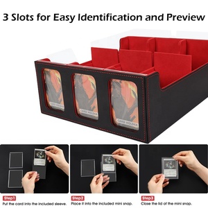 Torson ba hàng trò chơi lưu trữ hộp nắp có thể tháo rời PU boong hộp cho TCG pokmon Yugioh chữ phụ kiện biểu tượng tùy chỉnh giao dịch thẻ - Product Image 3
